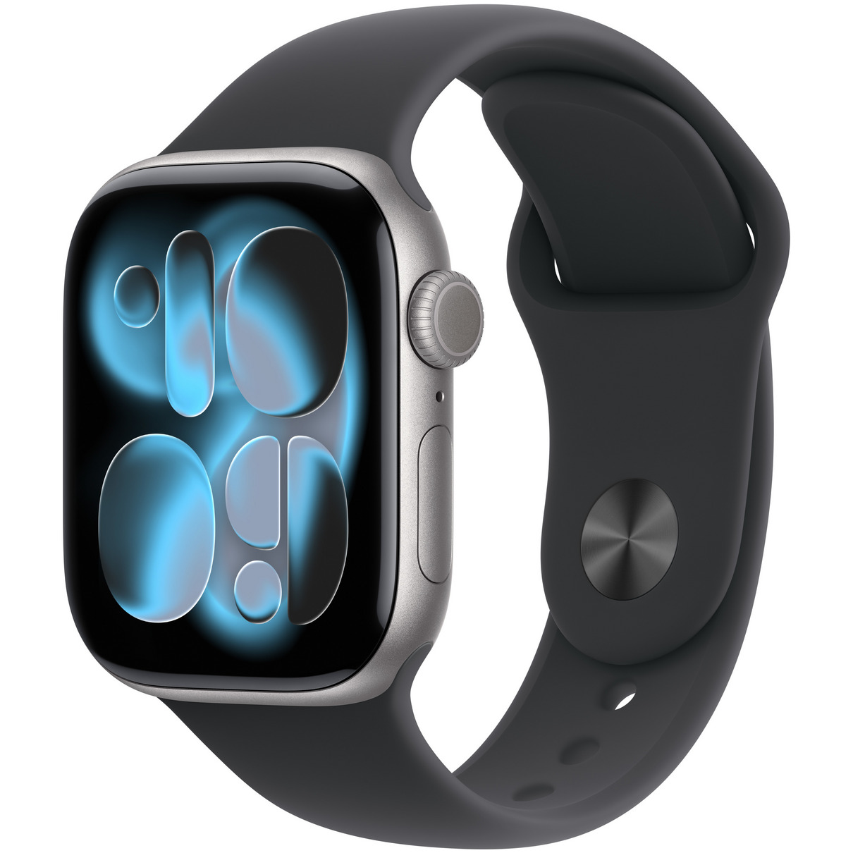 Apple Watch Series 11 GPS + Cellular 42mm Space Grey Aluminium Case met Black Sport Band - S/M Smartwatch Grijs | Apple