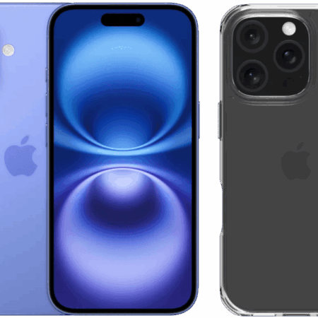 Apple iPhone 16 128GB Blauw + BlueBuilt Protective Back Cover Transparant