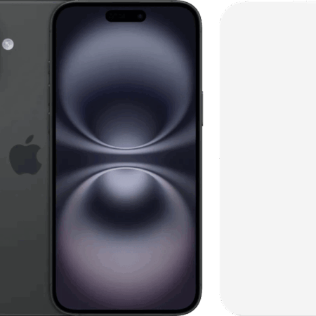 Apple iPhone 16 Plus 128GB Zwart + BlueBuilt Screenprotector Glas