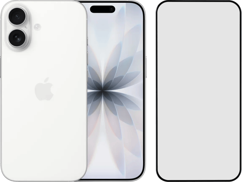 Apple iPhone 17 256GB Wit + BlueBuilt Screenprotector Glas