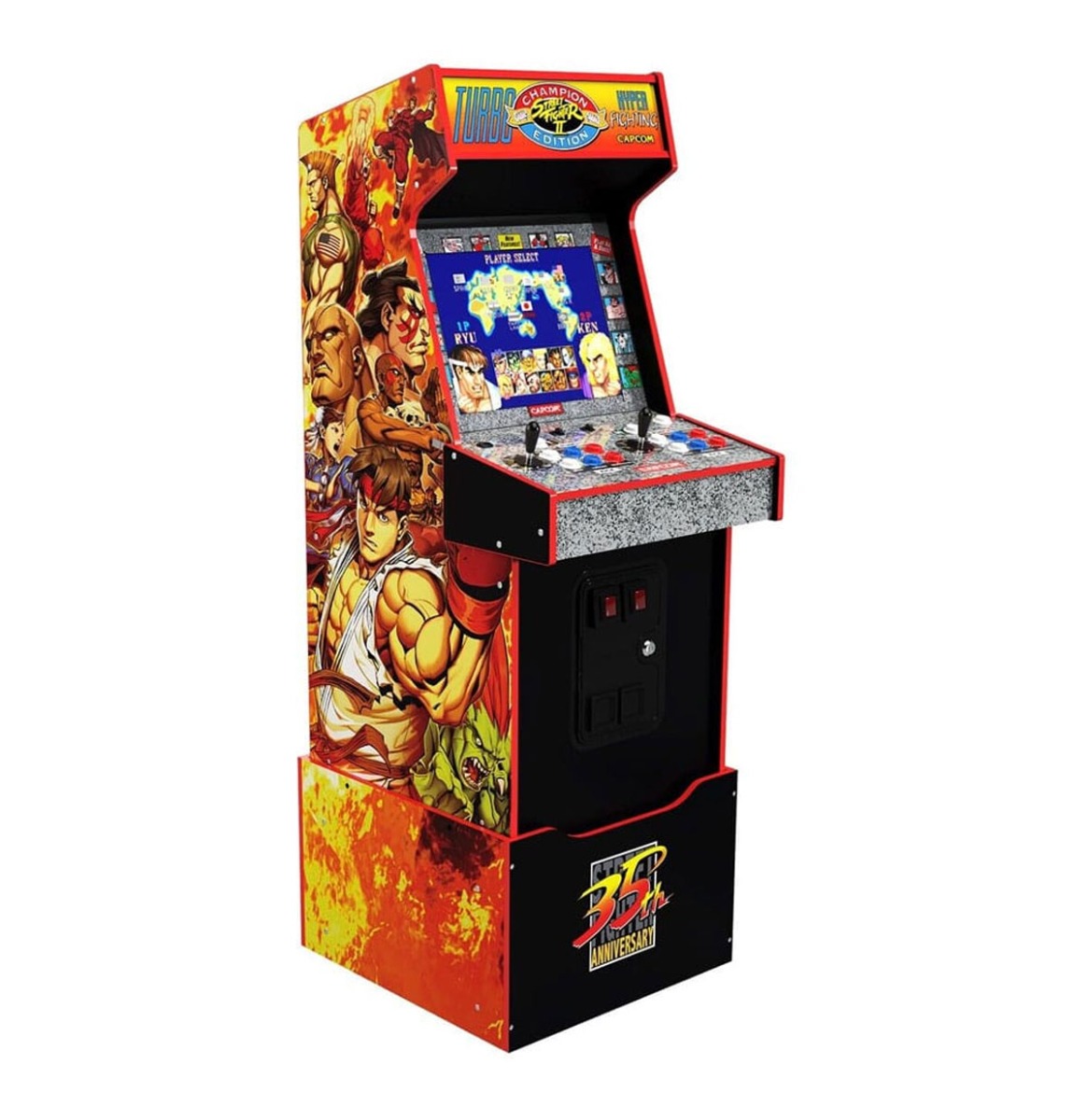 Arcade1Up Arcade Video Game Street Fighter II / Capcom Legacy Yoga Flame Editie 154 cm | Fiftiesstore