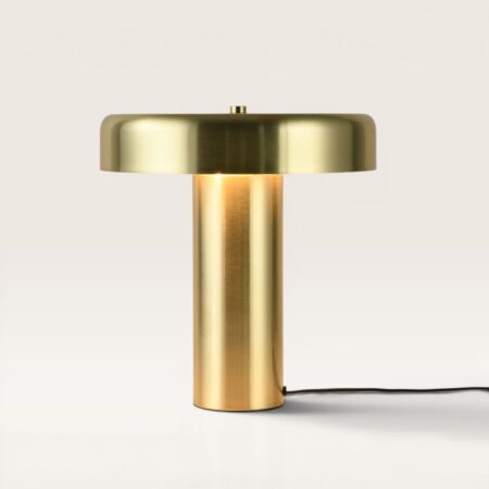 Arcene - Retro Tafellamp Goud Metaal 30 cm - Dressoir lamp - Gecoat metaal - E14 fitting - Met aan/uit-schakelaar | LUSENZ