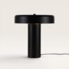 Arcene - Retro Zwarte Tafellamp Metaal 30 cm - Dressoir lamp - E14 fitting - Mat - Gecoat metaal - Met aan/uit-schakelaar | LUSENZ