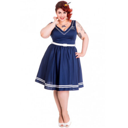 Ariel Jurk Marine Plus Size-XXXXL | 29% korting | Hell Bunny