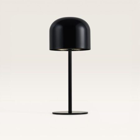 Arielleo M - Paddenstoel lamp oplaadbaar Zwart 30 cm - Draadloze tafellamp - Nachtkast lamp - Scandinavisch design - Dimbaar - USB-C - 3000K/4500K/6000K | LUSENZ