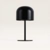 Ariello S - Paddenstoel lamp oplaadbaar Zwart 25 cm - Draadloze tafellamp - Dressoir lamp - Scandinavisch design - Dimbaar - USB-C - 3000K/4500K/6000K | LUSENZ