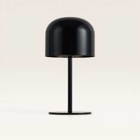 Ariello S - Paddenstoel lamp oplaadbaar Zwart 25 cm - Draadloze tafellamp - Dressoir lamp - Scandinavisch design - Dimbaar - USB-C - 3000K/4500K/6000K | LUSENZ
