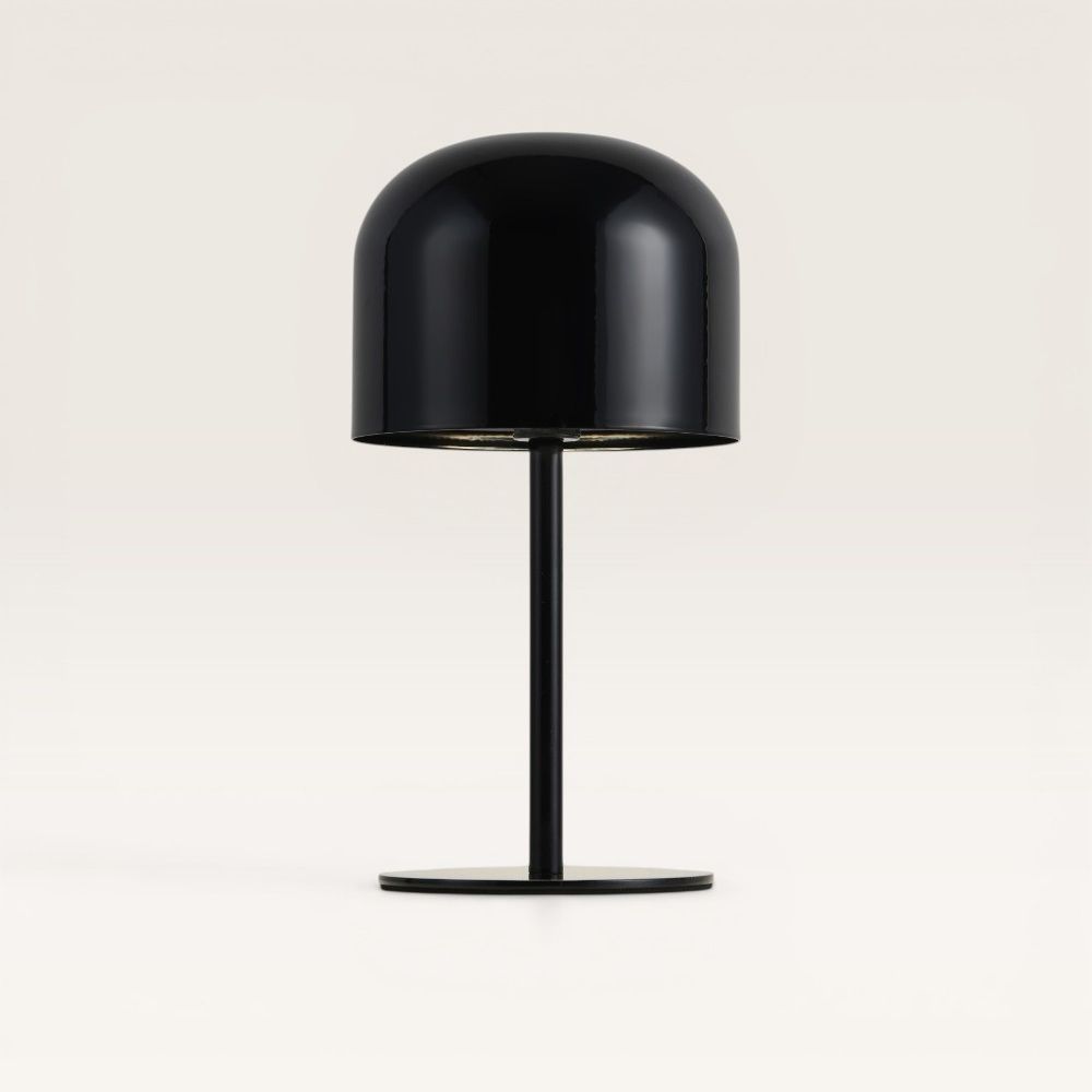 Ariello S - Paddenstoel lamp oplaadbaar Zwart 25 cm - Draadloze tafellamp - Dressoir lamp - Scandinavisch design - Dimbaar - USB-C - 3000K/4500K/6000K | LUSENZ