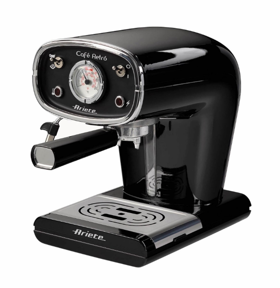Ariete Café Retro Espresso Machine - Zwart | 13% korting | Ariete by De'Longhi