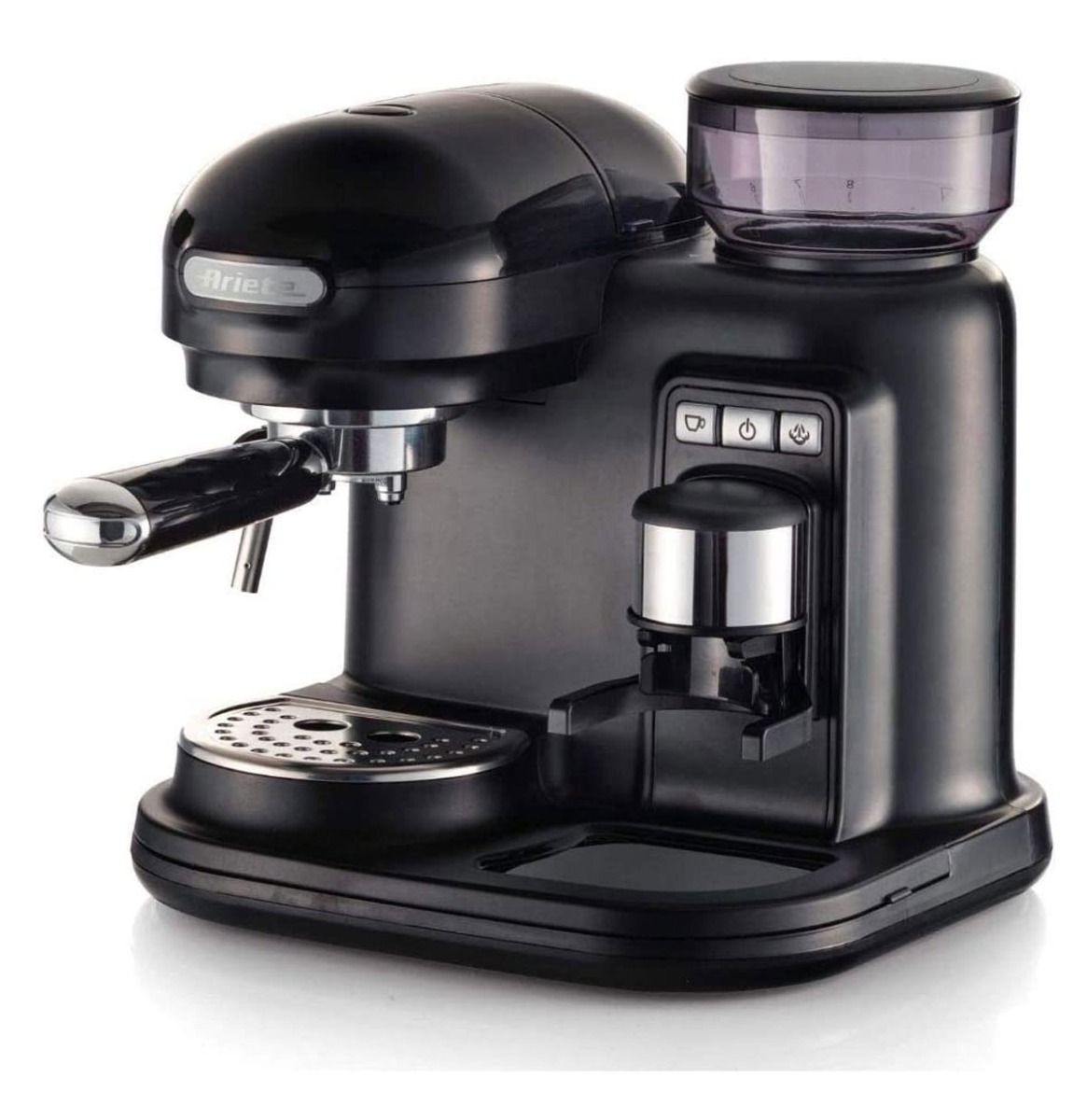 Ariete Moderna Espresso Machine - Met Geïntegreerde Koffiemolen Zwart | 34% korting | Ariete by De'Longhi