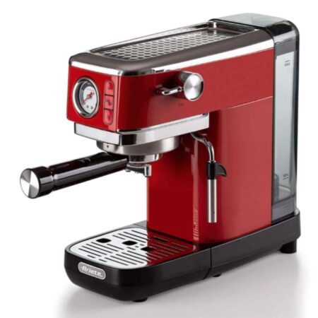 Ariete Moderna Espresso Machine Slim - Rood | 17% korting | Ariete by De'Longhi