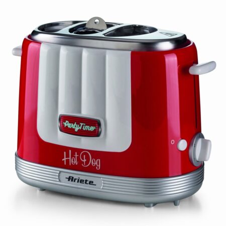 Ariete Party Time Hot Dog Maker - Rood/Wit | 15% korting | Ariete Retro Party Time