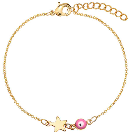 Armband Eye Star Roze | Fashionize