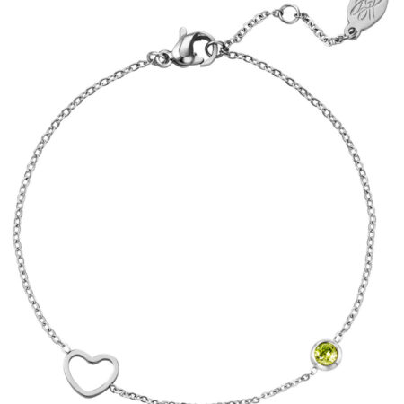 Armband Geboortesteen Augustus zilver | Fashionize