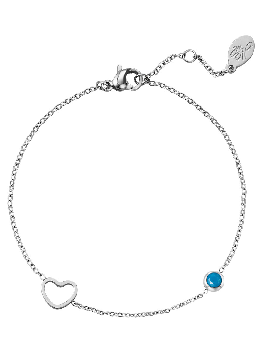 Armband Geboortesteen December zilver | Fashionize