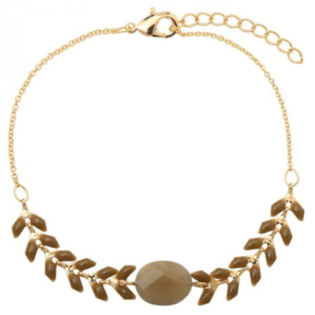 Armband Gold Plated Bruin | Fashionize