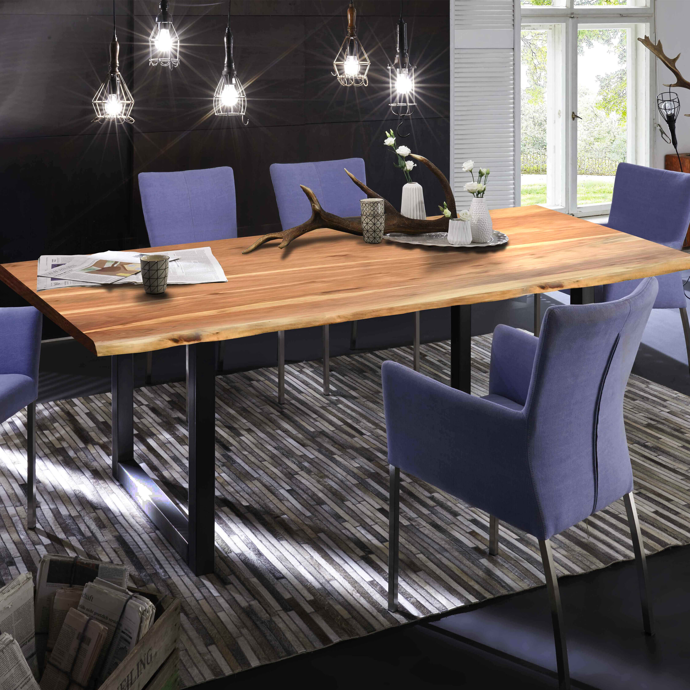 Artistiq Boomstam Eettafel 'Tristina' Acaciahout