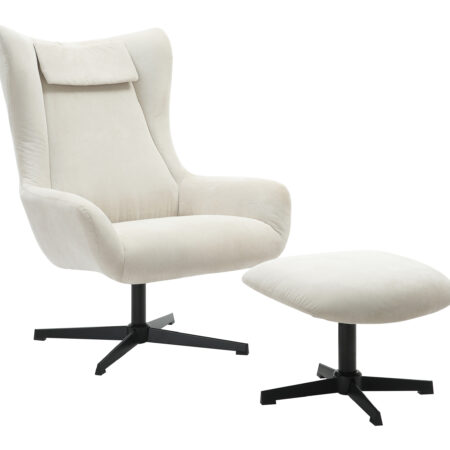 Artistiq Draaifauteuil 'Mendy' Met hocker