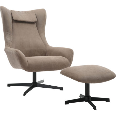 Artistiq Draaifauteuil 'Mendy' Met hocker
