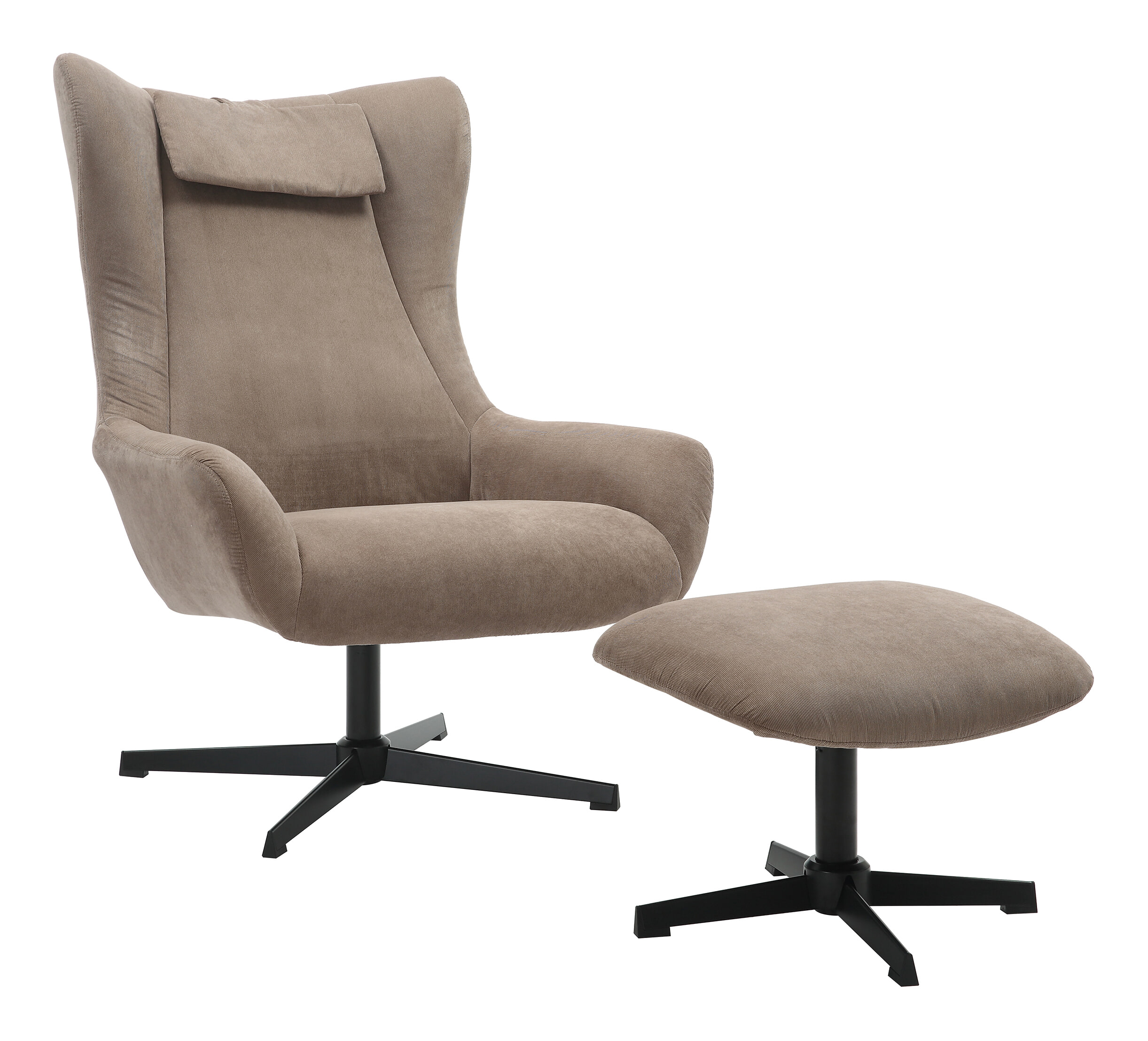 Artistiq Draaifauteuil 'Mendy' Met hocker