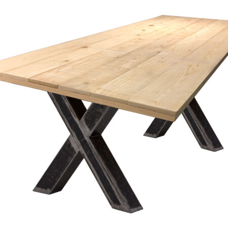 Artistiq Eettafel 'Alieke' Met zwarte X-poot