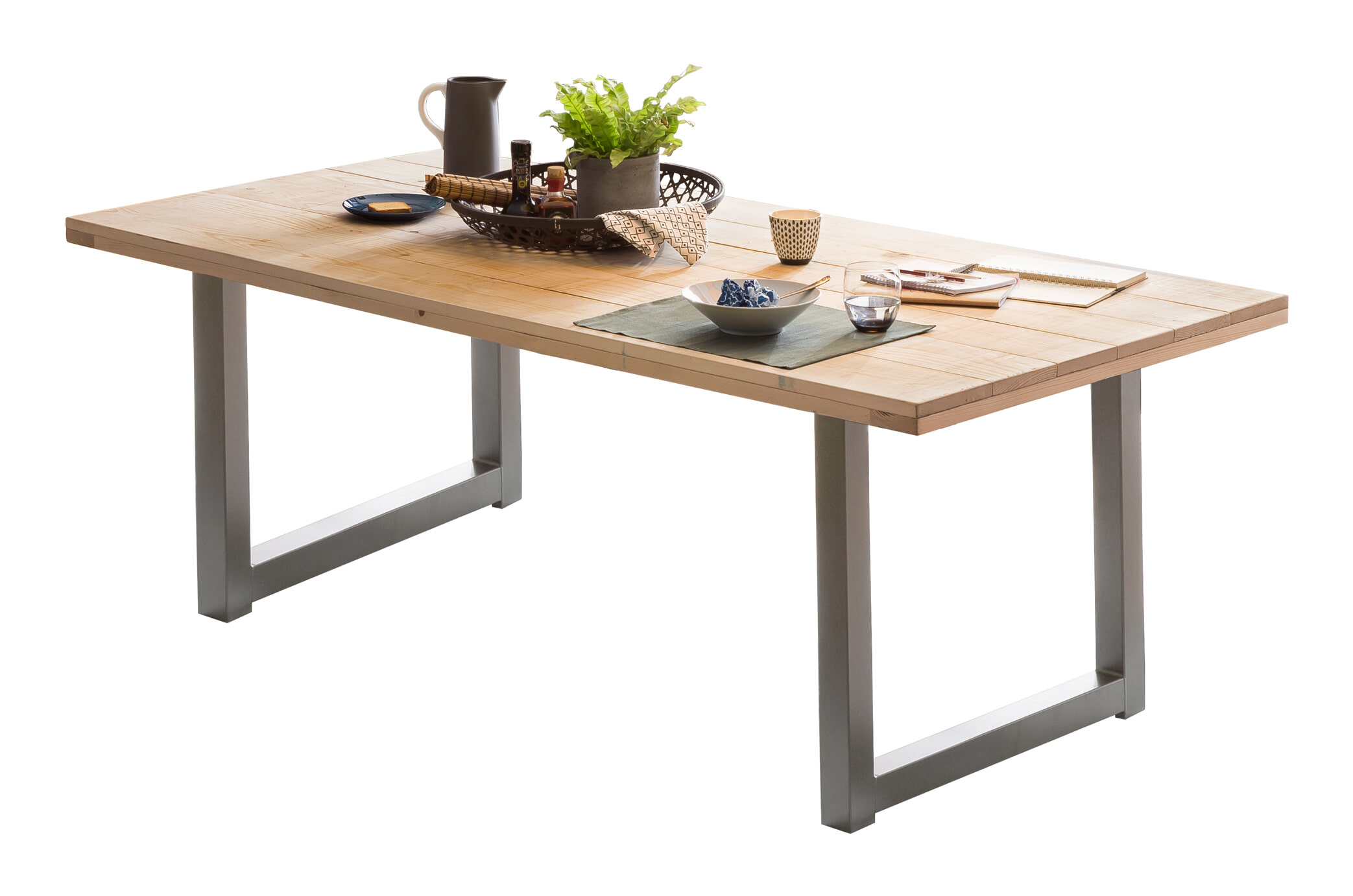 Artistiq Eettafel 'Alyne' Met zilveren U-poot