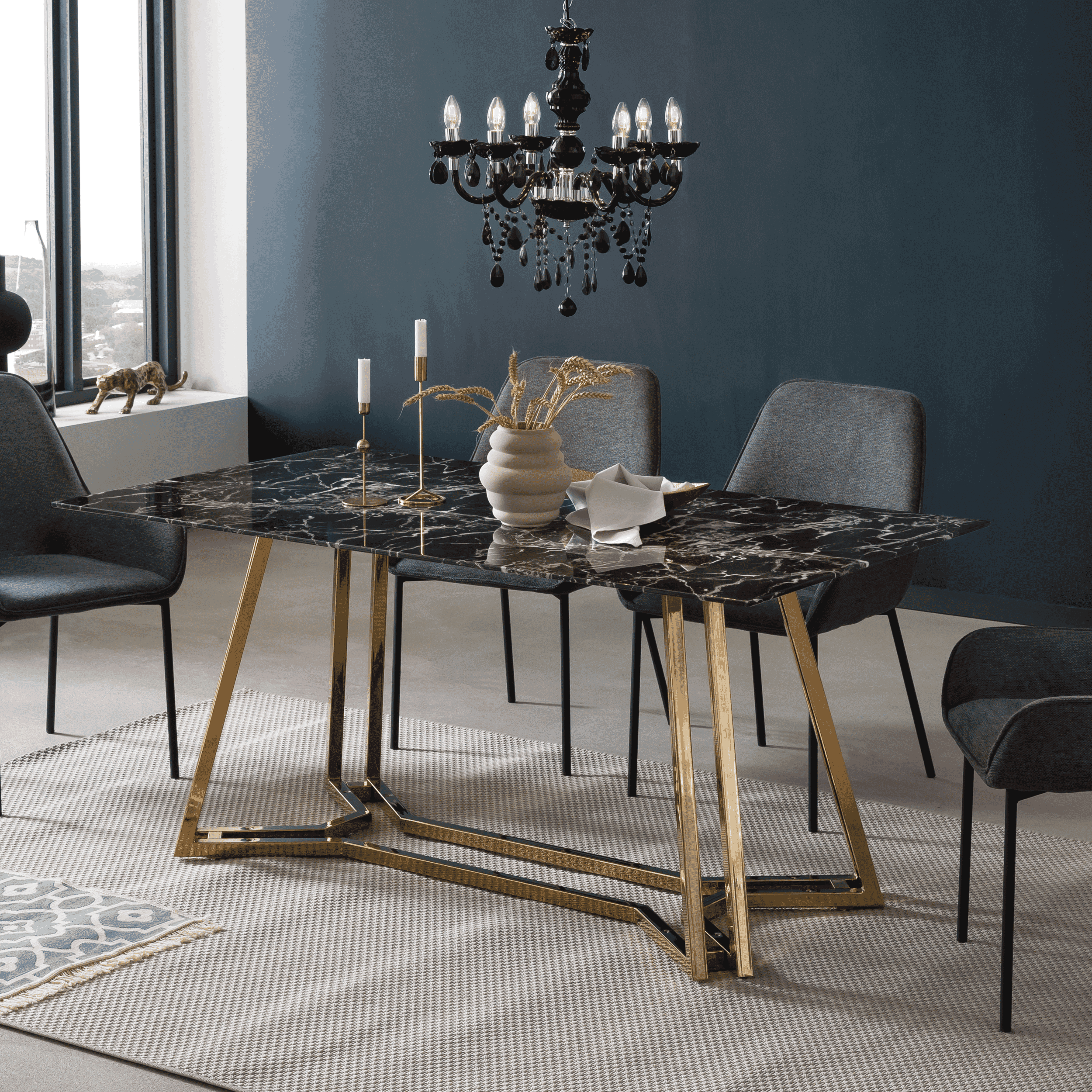Artistiq Eettafel 'Facundo' Marmerlook
