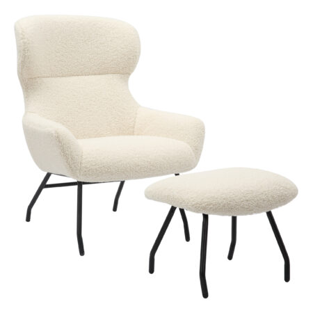 Artistiq Fauteuil 'Ashten' Met hocker