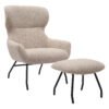 Artistiq Fauteuil 'Ashten' Met hocker