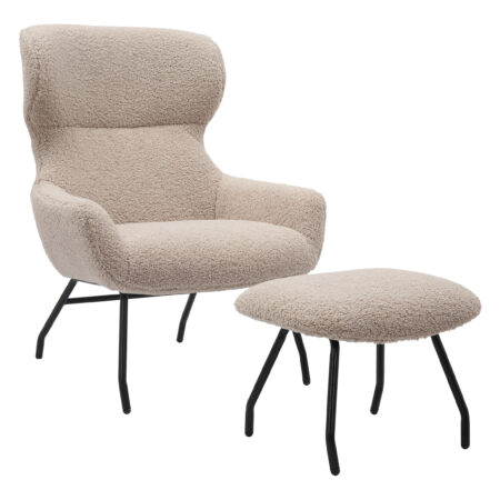 Artistiq Fauteuil 'Ashten' Met hocker