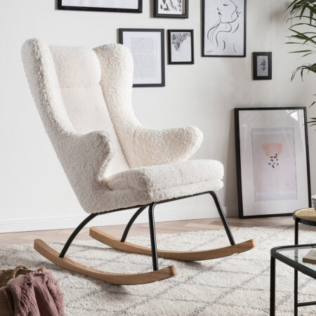 Artistiq Schommelstoel 'Benji' kleur wit | Artistiq Living