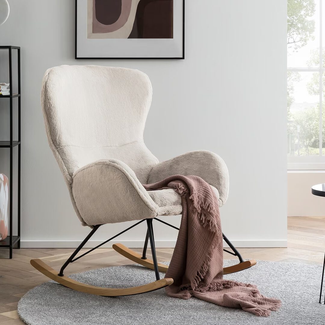 Artistiq Schommelstoel 'Chais' kleur beige | Artistiq Living