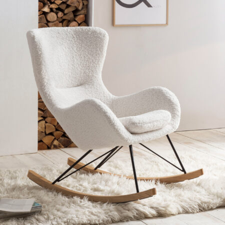 Artistiq Schommelstoel 'Teddy' kleur Wit | Artistiq Living