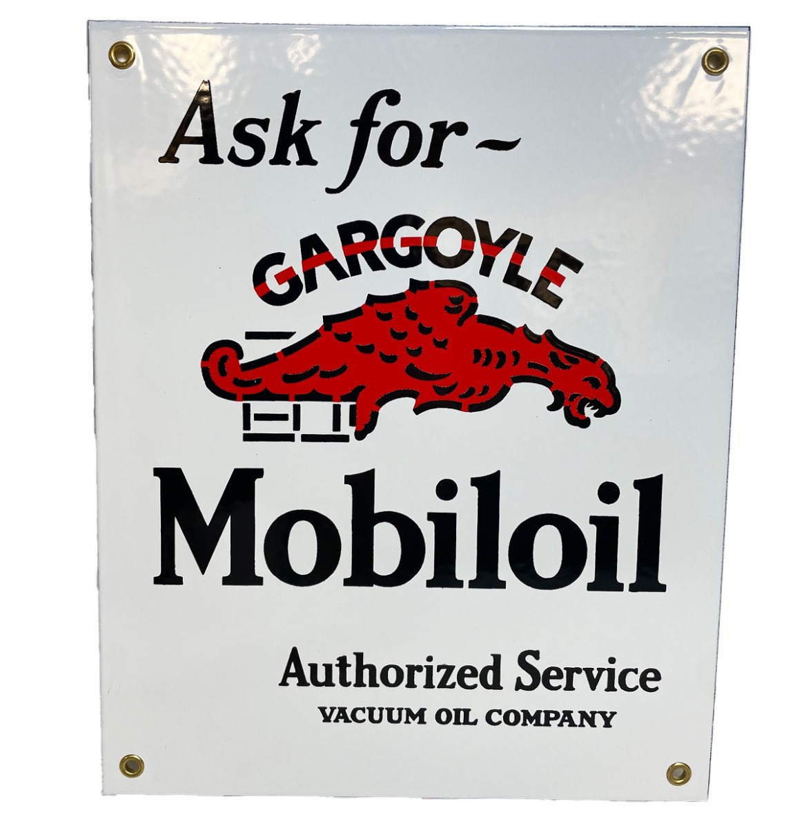 Ask for Gargoyle Mobiloil Authorized Service Emaille Bord 30