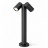 Aspen Dubbel LED sokkellamp - 45cm - Kantelbaar - IP65 waterdicht - 2x GU10 fitting - Padverlichting - Tuinspot - Zwart - Staande buitenlamp | HOFTRONIC