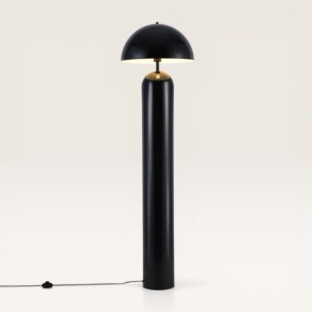Asteri - Design Retro Staande lamp Zwart Metaal 150 cm - Woonkamer lamp - E27 fitting - Met voetschakelaar | LUSENZ