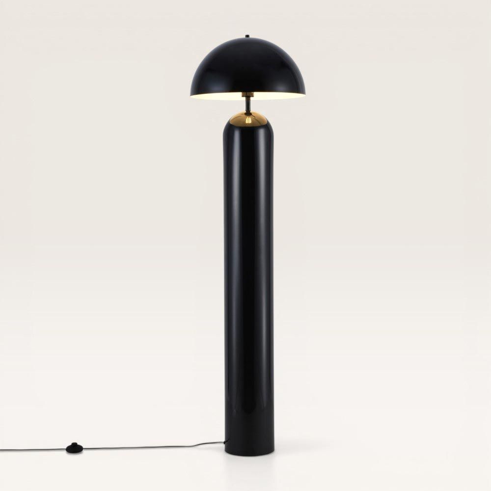 Asteri - Design Retro Staande lamp Zwart Metaal 150 cm - Woonkamer lamp - E27 fitting - Met voetschakelaar | LUSENZ