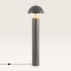 Asteri - Design Retro staande lamp Taupe Metaal 150 cm - Woonkamer lamp - E27 fitting - Met voetschakelaar | LUSENZ