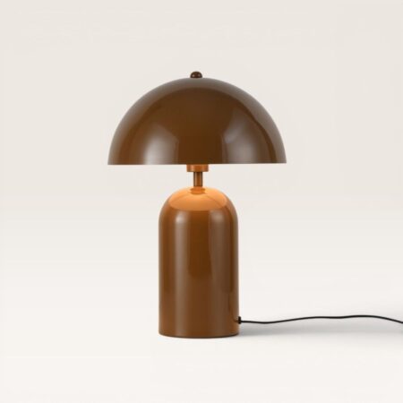 Asteri - Mushroom lamp 40 cm - E14 fitting - Retro design - Dressoir lamp - Bruin metaal - Met aan/uit-schakelaar | LUSENZ