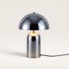 Asteri - Mushroom lamp 40 cm - E14 fitting - Retro design - Dressoir lamp - Chroom metaal - Met aan/uit-schakelaar | LUSENZ