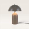 Asteri - Mushroom lamp 40 cm - E14 fitting - Retro design - Dressoir lamp - Taupe Metaal - Met aan/uit-schakelaar | LUSENZ
