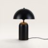 Asteri - Mushroom lamp 40 cm - E14 fitting - Zwart metaal - Retro design - Dressoir lamp - Mat - Met aan/uit-schakelaar | LUSENZ