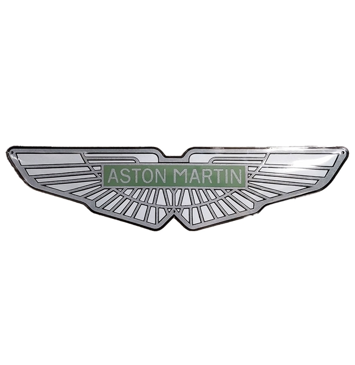 Aston Martin Groen Logo Emaille Bord - 90 x 23cm | Aston Martin