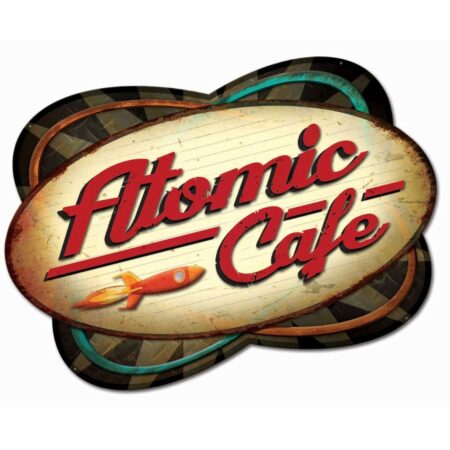 Atomic Cafe Retro Zwaar Metalen Bord GROOT Staal 73 x 50 cm | Bennies Fifties