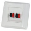 Audio Dynavox LS wandplaat wit - klem - 4 voudig | Audio Dynavox
