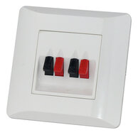 Audio Dynavox LS wandplaat wit - klem - 4 voudig | Audio Dynavox