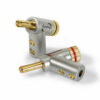 Audio Dynavox banaanstekker set met uitzetbare tip 4 delig haaks | Audio Dynavox