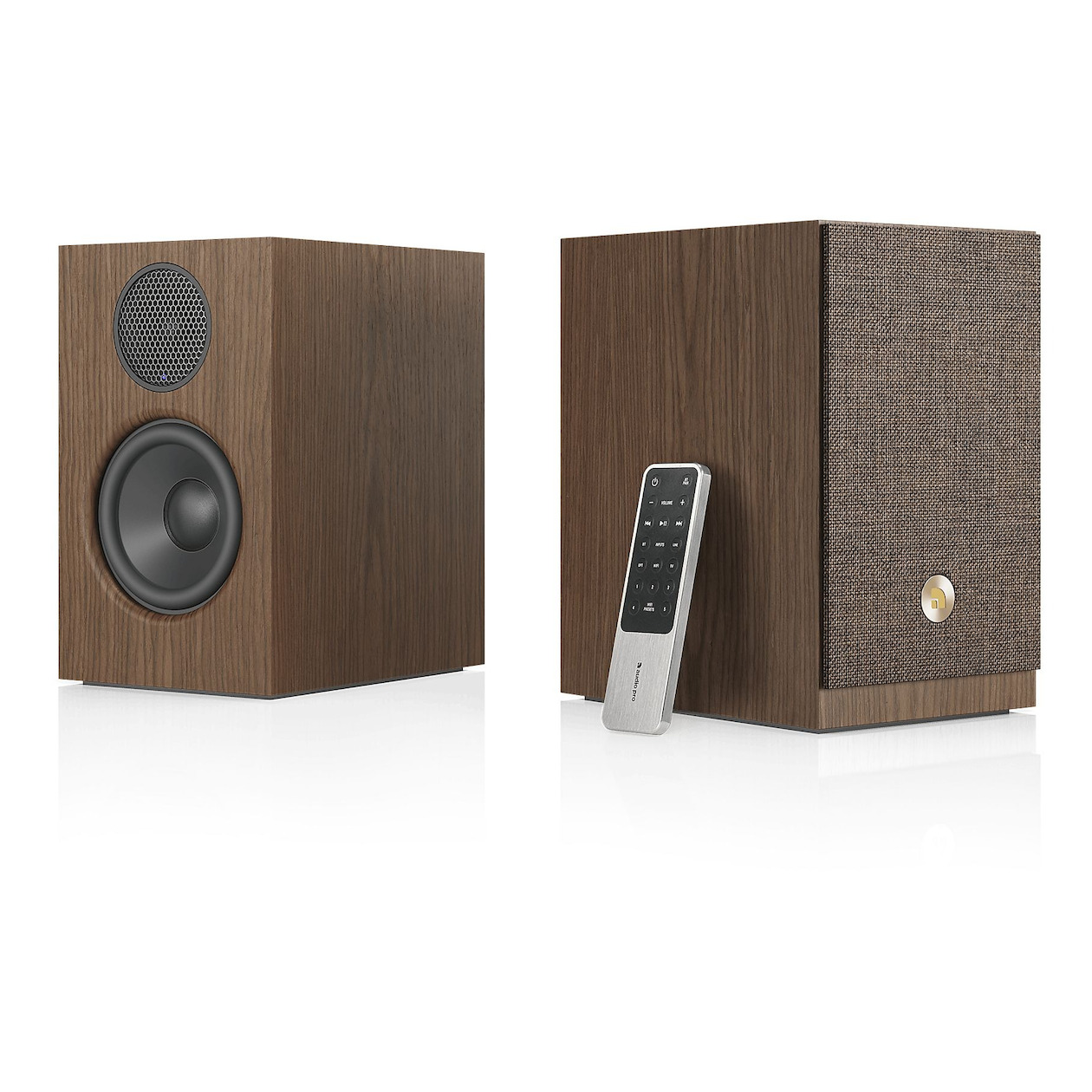 Audio Pro A28 W-Series Smart Multiroom 2x75W Boekenplank speaker Bruin | Audio Pro