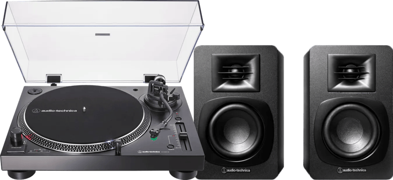 Audio Technica AT-LP120XBT + Audio-Technica ATH-SP3X Zwart