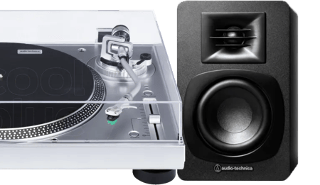 Audio Technica AT-LP120XUSBSV + Audio-Technica ATH-SP3X Zwart